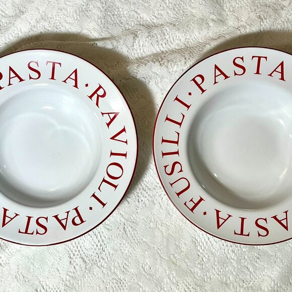OVER AND BACK 11" Individual Pasta/Salad Serving Bowl - Indoor Outfitters, Words - Picture 4 of 5